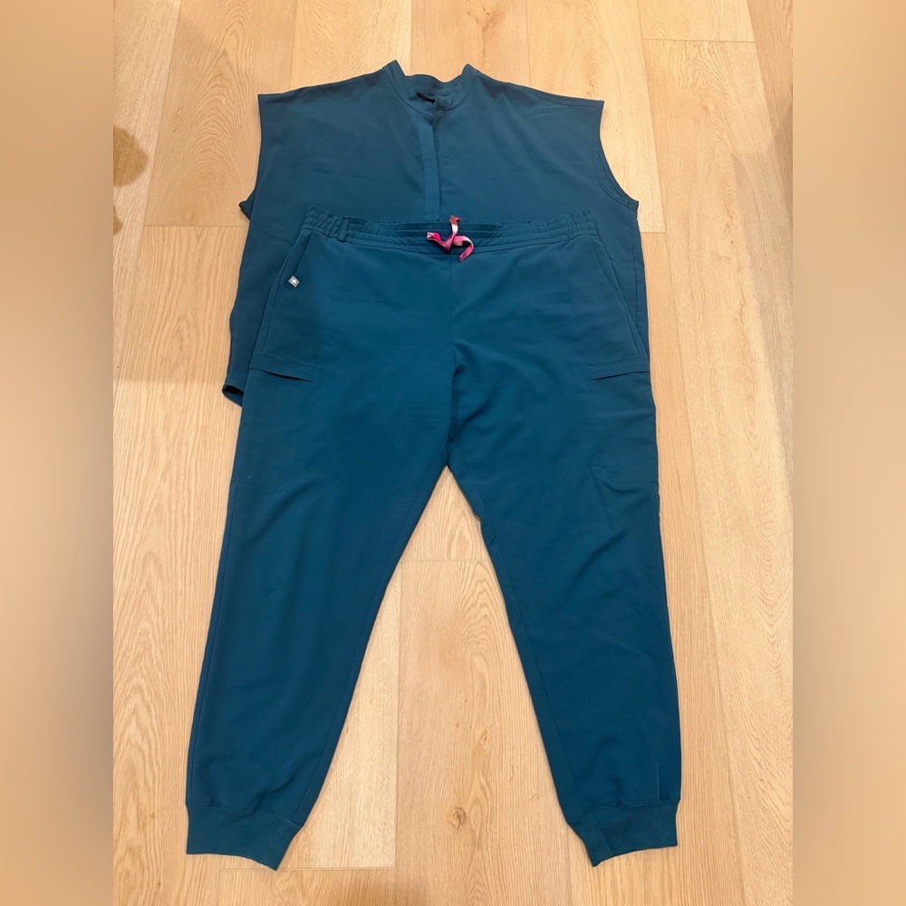 FIGS SET❗️XXL Drawstring Jogger Pants - Caribbean Blue